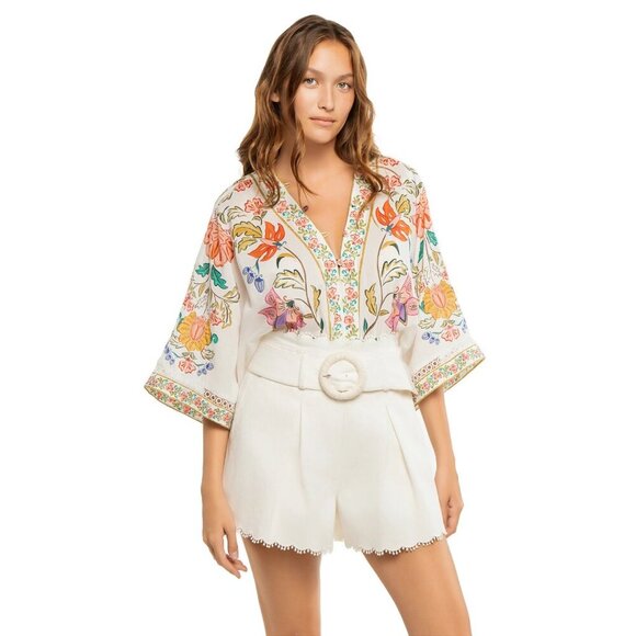 FARM Rio Off-White Insects Floral Bodysuit - Picture 3 of 11